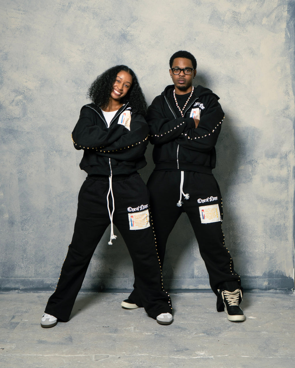 Jet Black Gemstone Sweats